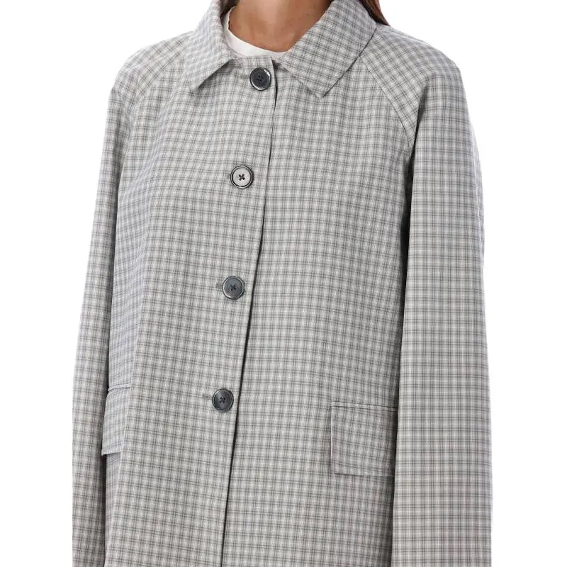 THOM BROWNE Check pattern Cropped Coat-2