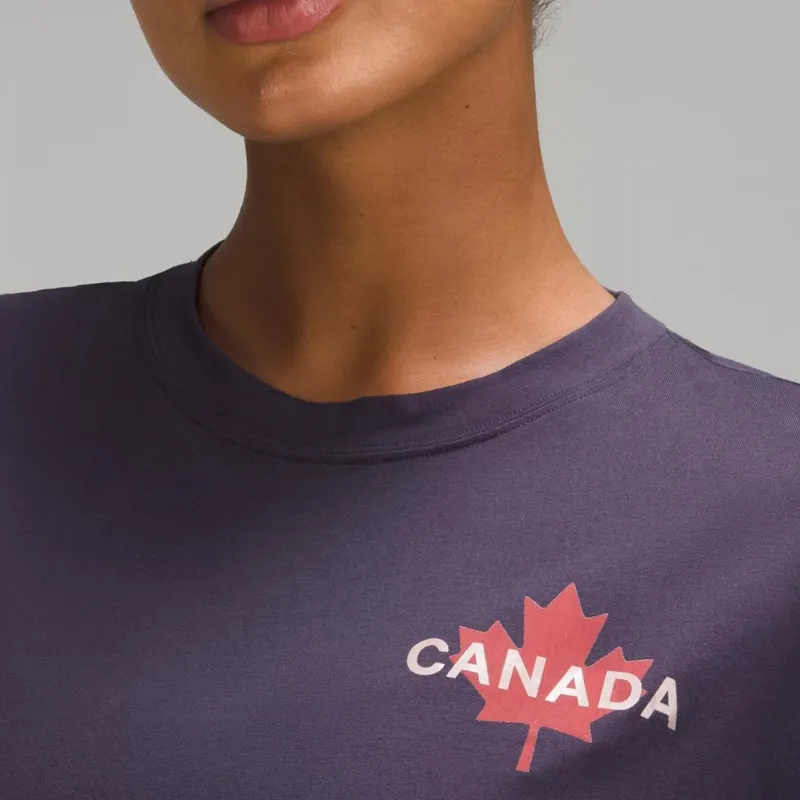 Lululemon Team Canada Regular T Shirt Women's Atmospheric Purple-3