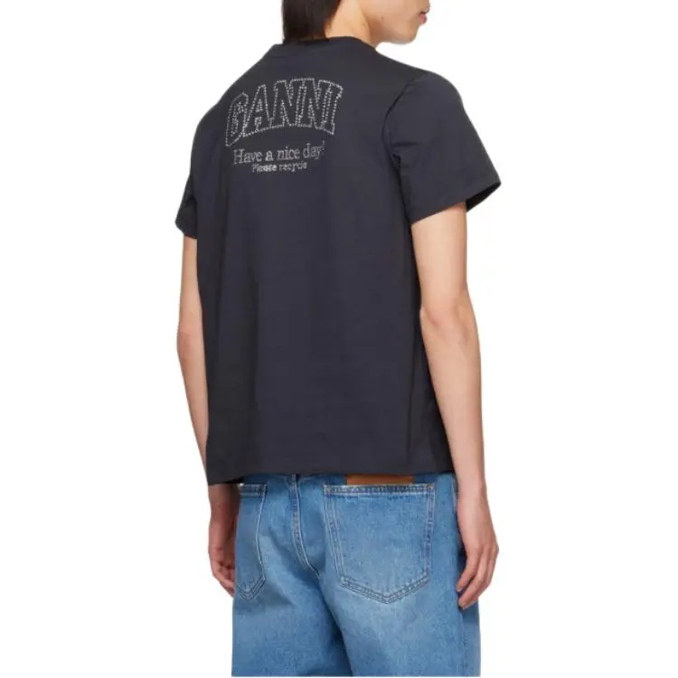 GANNI Relaxed Embellished T Shirt-4