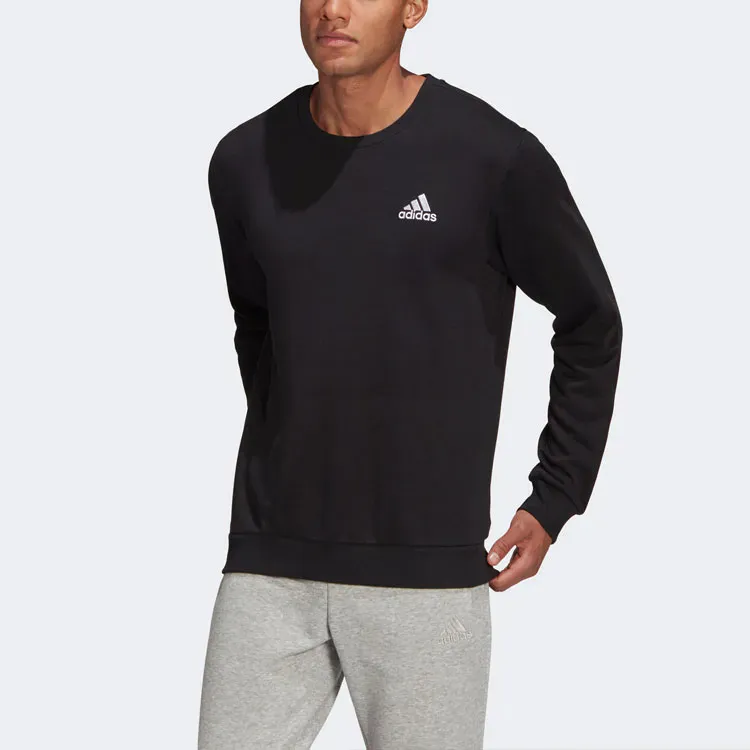 Adidas Sweatshirts Men Black Sweatshirt+Shopping Bag-5