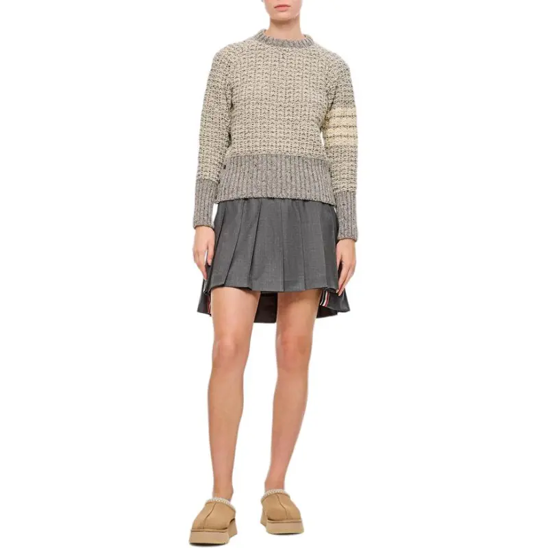 THOM BROWNE 4 Bar Crewneck Jumper-2