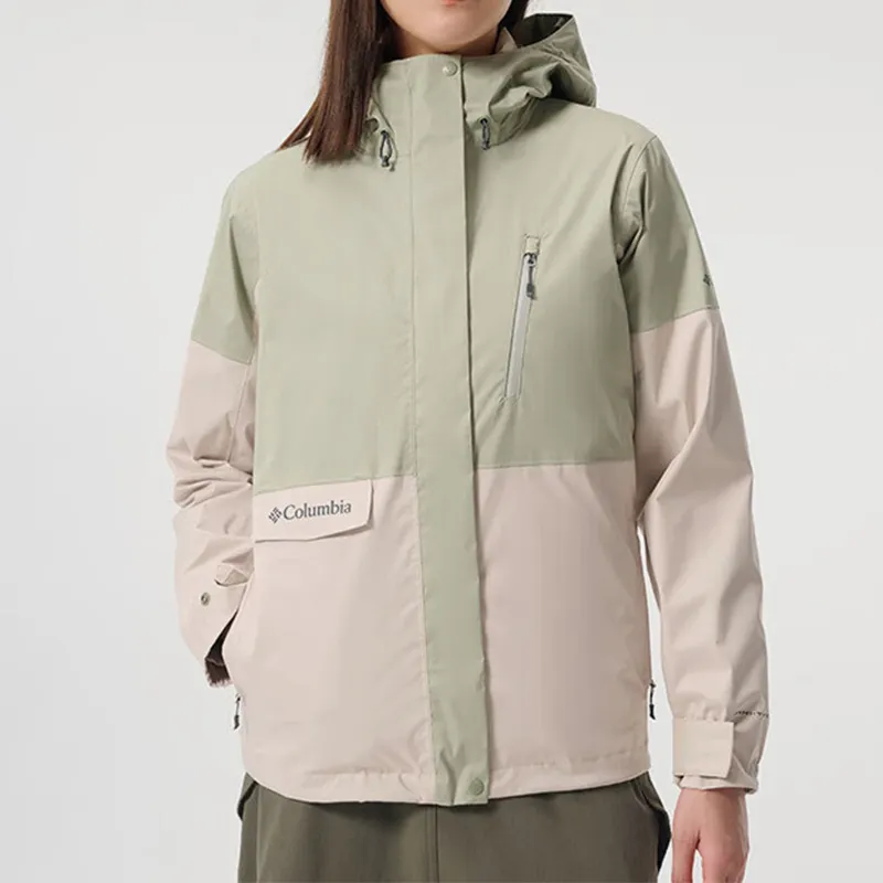Columbia City Outdoor Collection Water Resistant Windproof Breathable Warm Windbreaker Jacket Women's Apricot-1