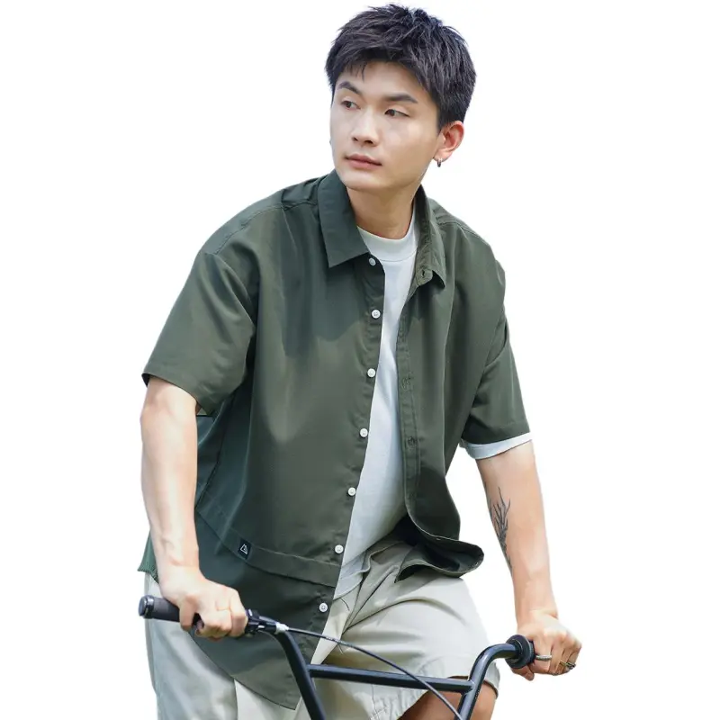 Tonlion Short Sleeved Shirt Men's-3