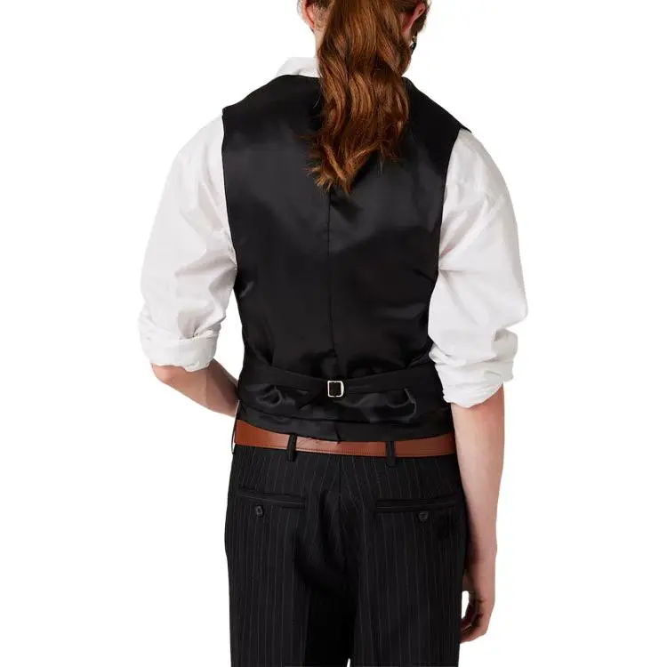 MIU MIU Pinstripe Vest 'Black'-2
