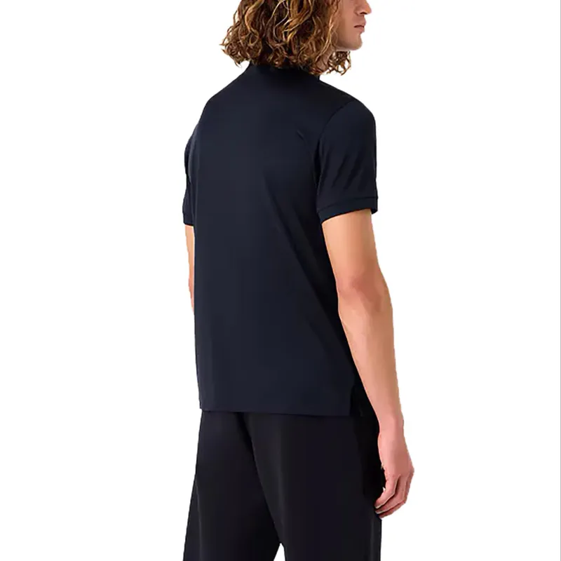 EMPORIO ARMANI Lyocell blend Jersey Polo Shirt With Embossed Ea Logo Embroidery-5