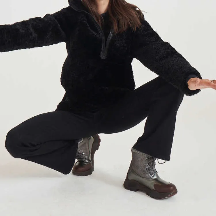 MOU Short Outdoor Boots Women's Silver Gray-5