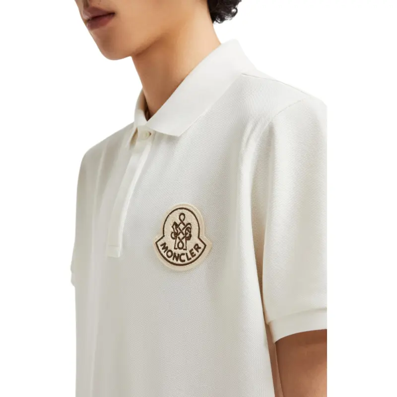 Moncler Year Of The Snake patch Cotton Polo Shirt-1