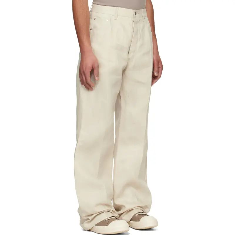RICK OWENS Jeans Men Ecru-2