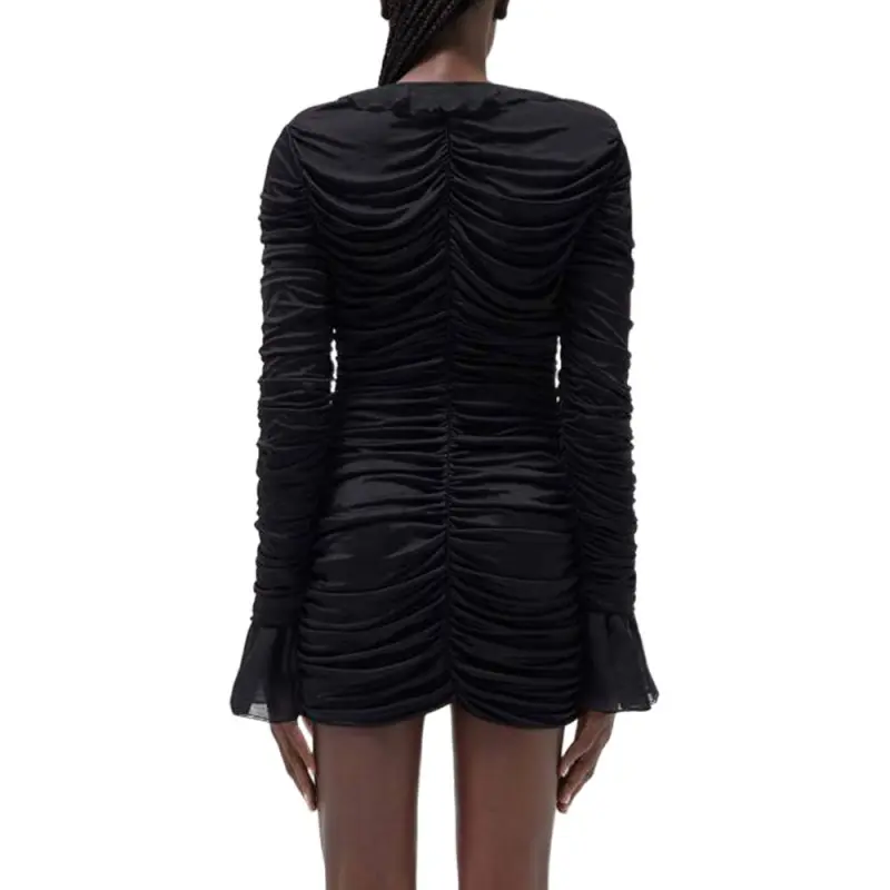 Blumarine Blumarin Ruffle Detailed Runched Dress-2