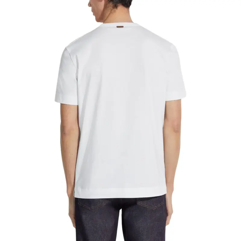 Zzegna Logo Embroidered Crewneck T Shirt-3