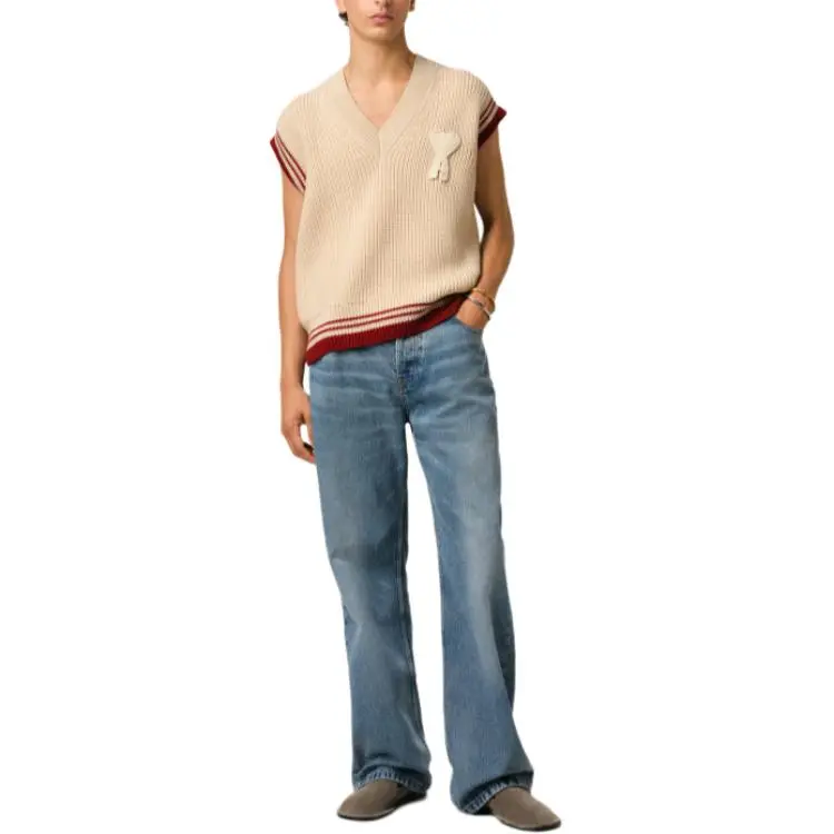 AMIPARIS Paris Ami De Coeur V Neck Knitted Vest-1