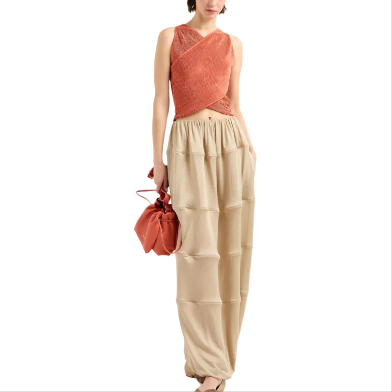 GIORGIO ARMANI Stretch Silk And Viscose Blend Bustier Top-1