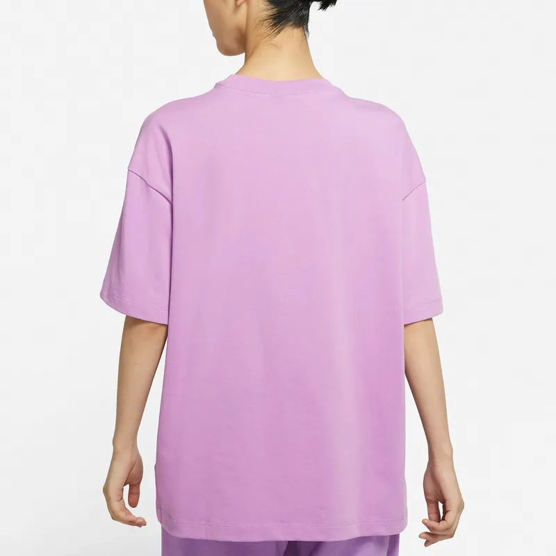 Nike Sportswear Essentials Series Drop Shoulder Sleeve T Shirt Women's Purple-3