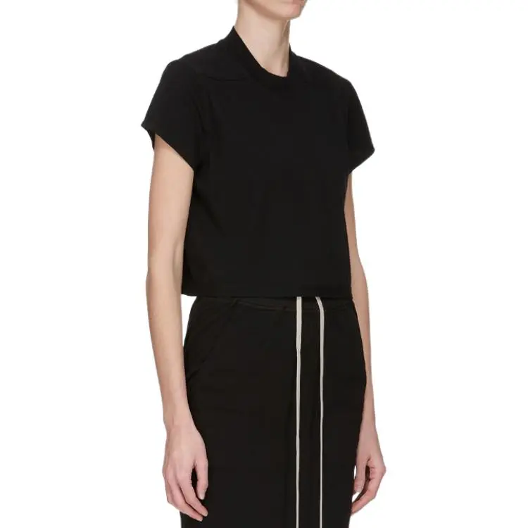 Rick Owens DRKSHDW Cropped Small Level Crewneck T Shirt-3