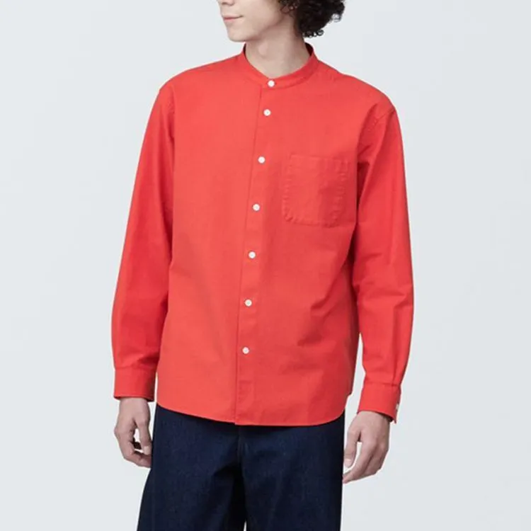 MUJI Shirts Men Red-1