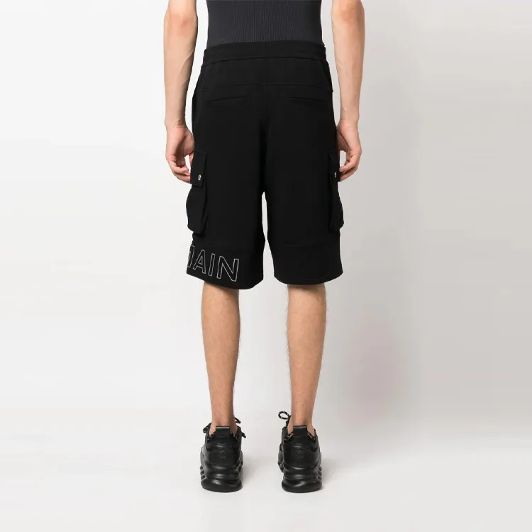 BALMAIN Logo Printed Drawstring Cargo Shorts-2