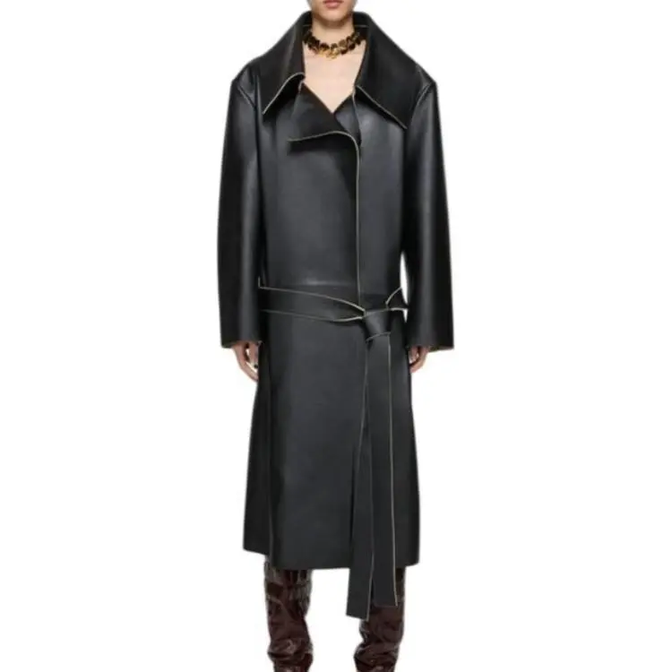 Acne Studios Runway Show Series SS25 Leather Jacket Women's Black-1