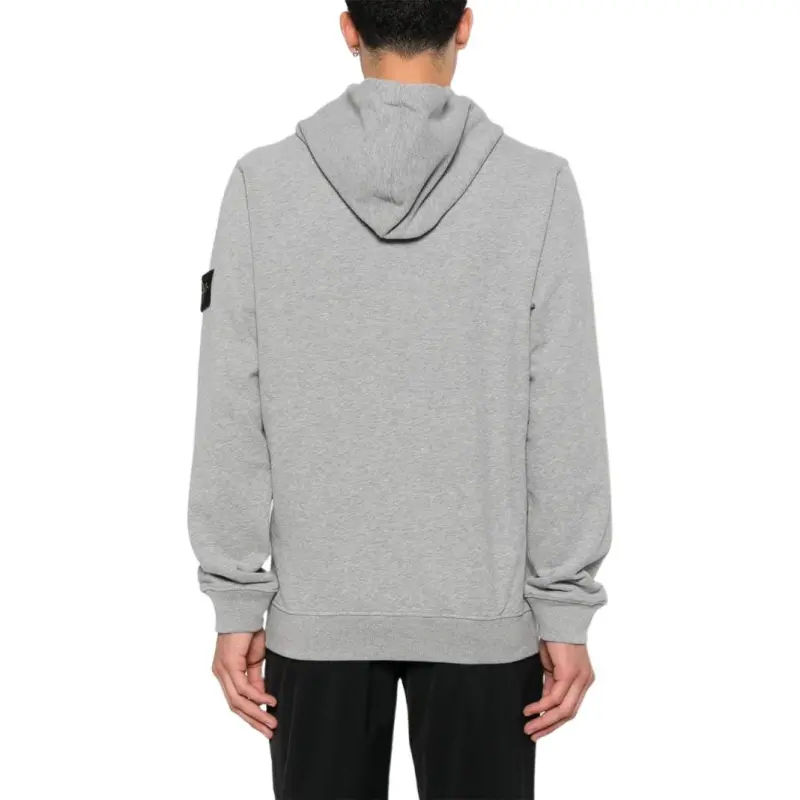 STONE ISLAND Logo Patch Zip Up Hoodie-4