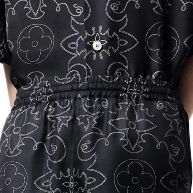 LOUIS VUITTON Printed Silk Shorts-4