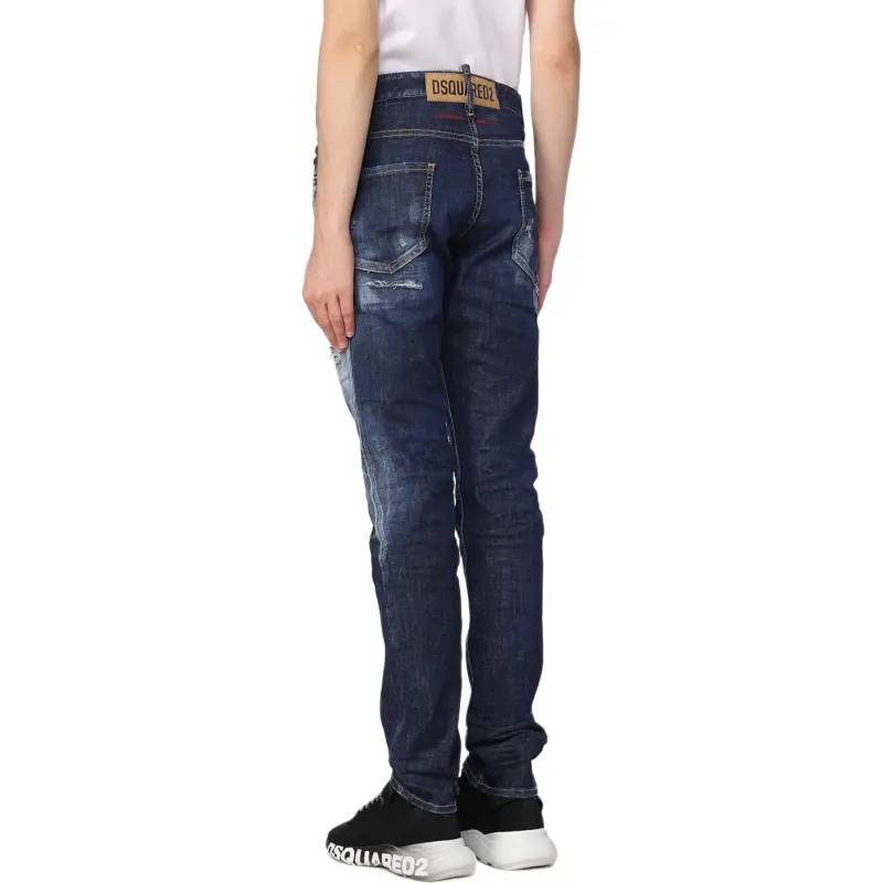 DSQUARED 2 Straight Leg Distressed Jeans-4