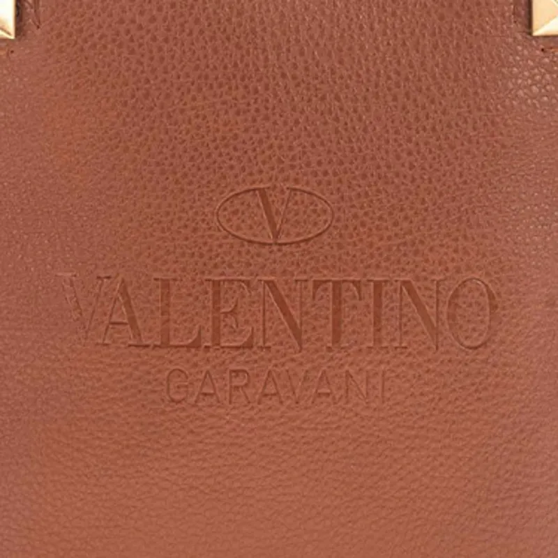Valentino Cow Leather Crossbody Bag Women's Brown-3