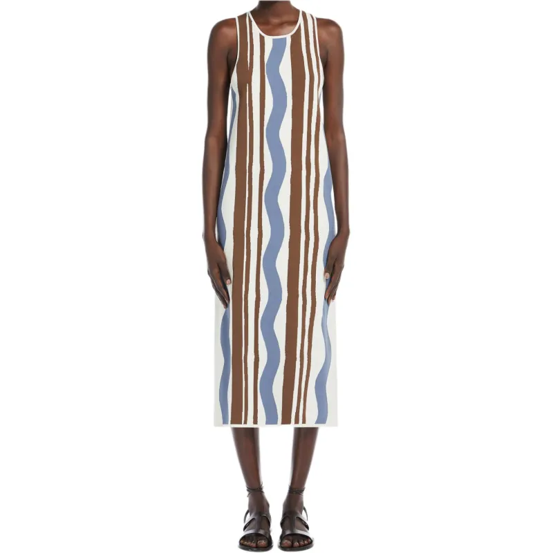 WEEKEND MaxMara Wave pattern Midi Dress-1