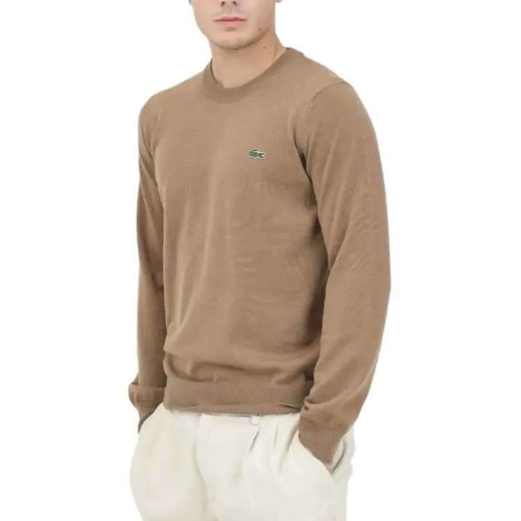 LACOSTE Logo Embroidered Crewneck Knitted Jumper-2