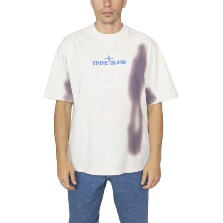 STONE ISLAND Blurry One print T shirt-4