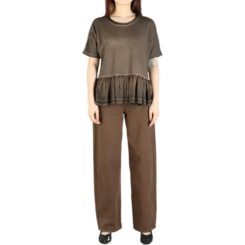 UMA WANG Todi Crewneck Flared T Shirt-2