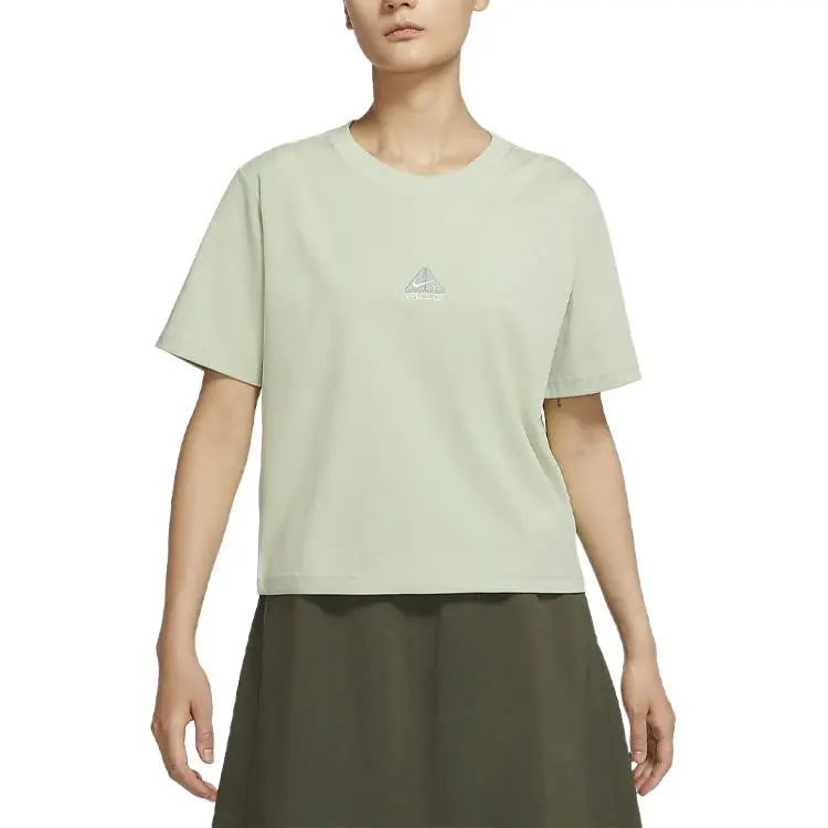 Nike ACG Women'ss Embroidered Knit Crewneck T-Shirt Green-3