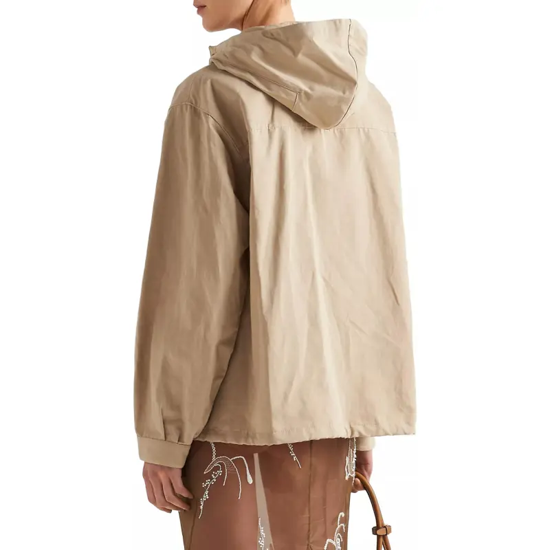 PRADA Triangle logo Cotton Windbreaker-3