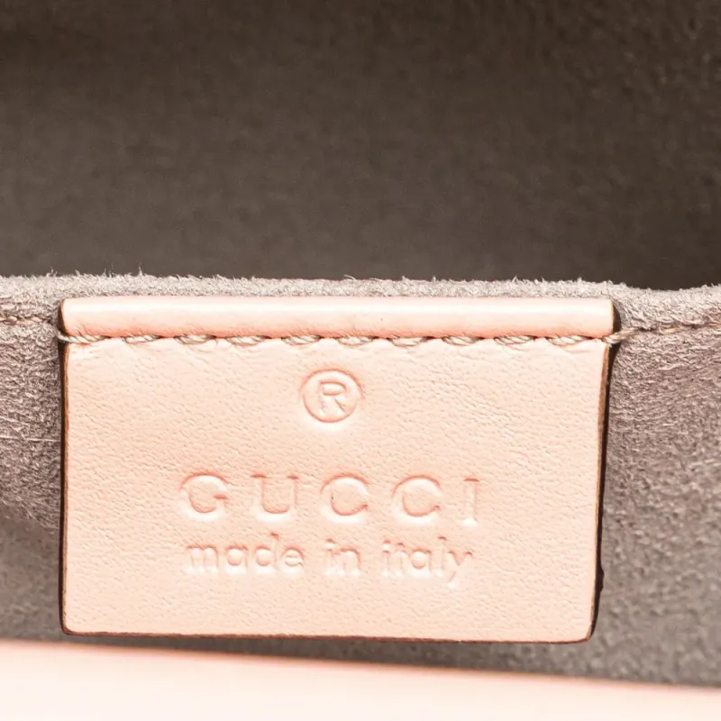 GUCCI 2000 2015 Mini Leather Bamboo Nymphaea Satchel-3