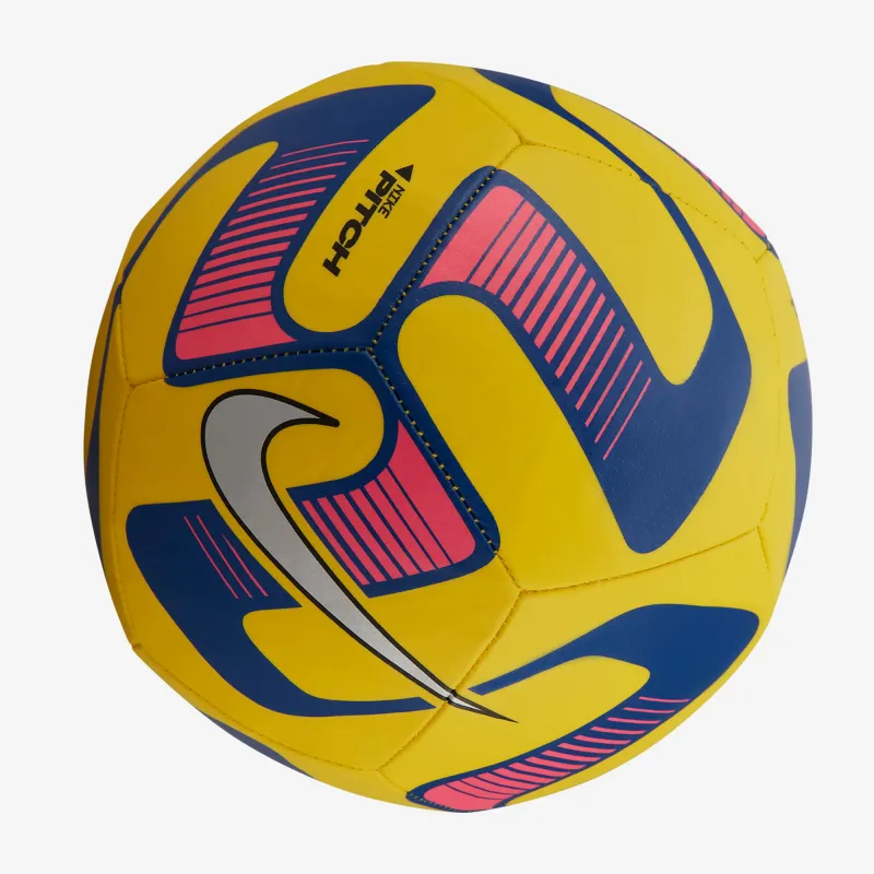 Nike Size 5 Ball Soccer PVC Hand Stitched Soccer Ball Unisex Yellow, Old Royal, Metal Silver-4
