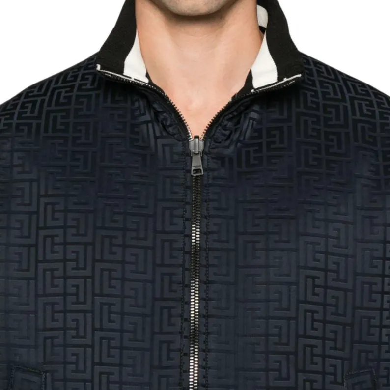 BALMAIN Monogram Reversible Bomber Jacket-7