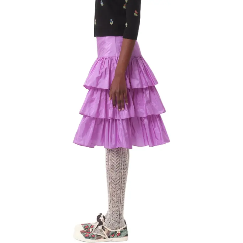 Valentino FW24 Casual Short Skirts Women's Purple-4