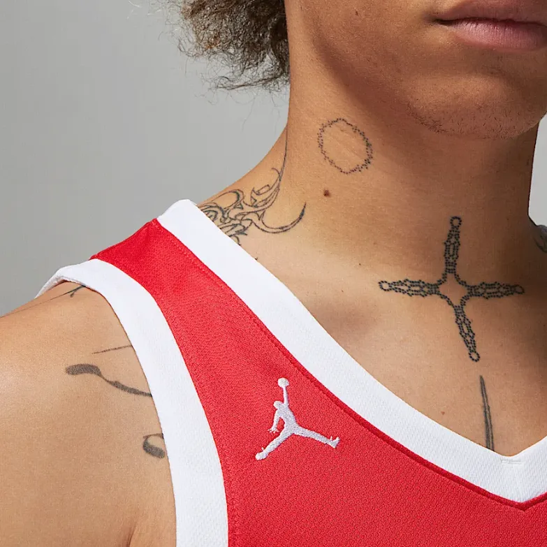 Jordan SS24 DRI FIT Basketball Jersey Men's Scarlet-4
