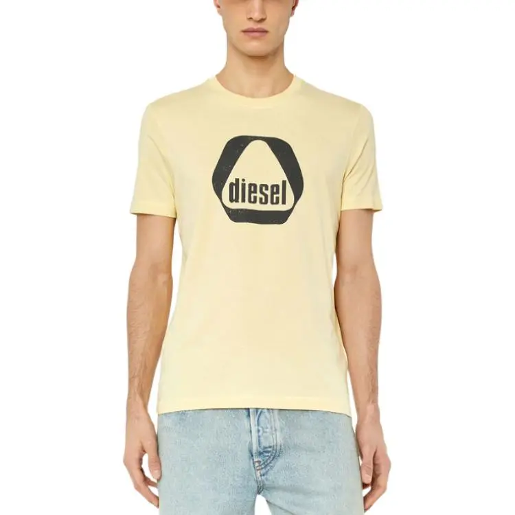DIESEL T Shirts Men Yellow-5