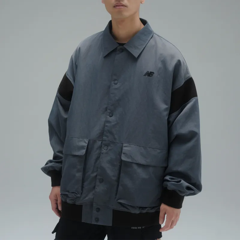New Balance New Balance MET24 FW24 Outdoor Workwear Lapel Jackets Coat Unisex Black Gray Color-2