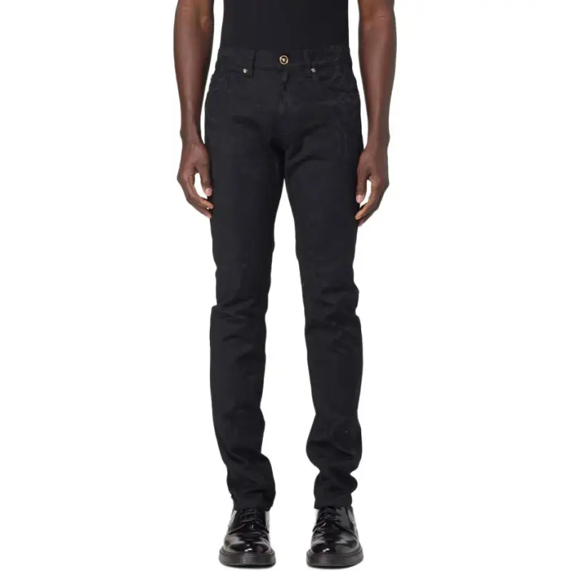 VERSACE Medusa Head Motif Slim Fit Jeans-3