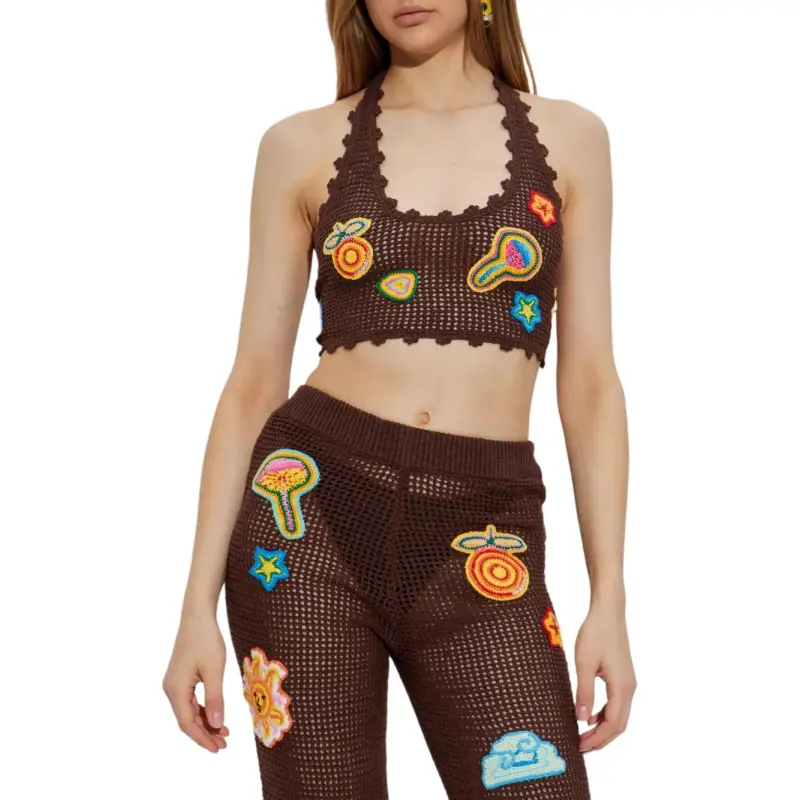 CASABLANCA SS25 Tank Top Women's Chocolates Brown-1