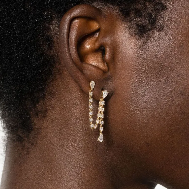 Anita Ko 14K Yellow Gold Diamond Drop Earring-1