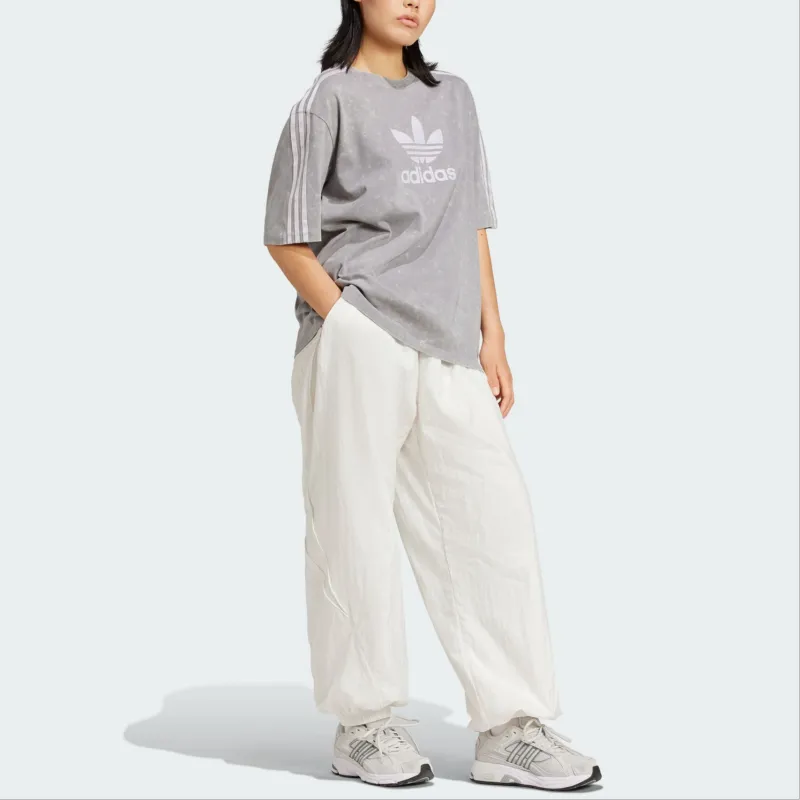 Adidas Washed Out Boyfriend Fit T Shirt Grey Three-3