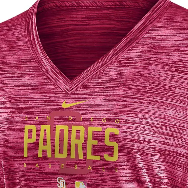 Nike San Diego Padres Authentic Collection City Connect Velocity Women's Nike Dri FIT Mlb T Shirt-4