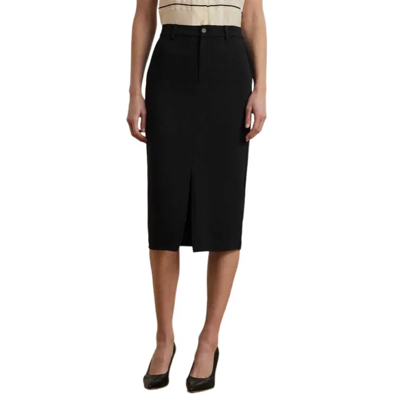 Polo Ralph Lauren SS25 Casual Long Skirt Women's Black-3