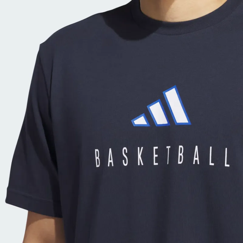 Adidas Free Shipping With AdiClub Worldwide Hoops Logo Performance Graphic Tee-4