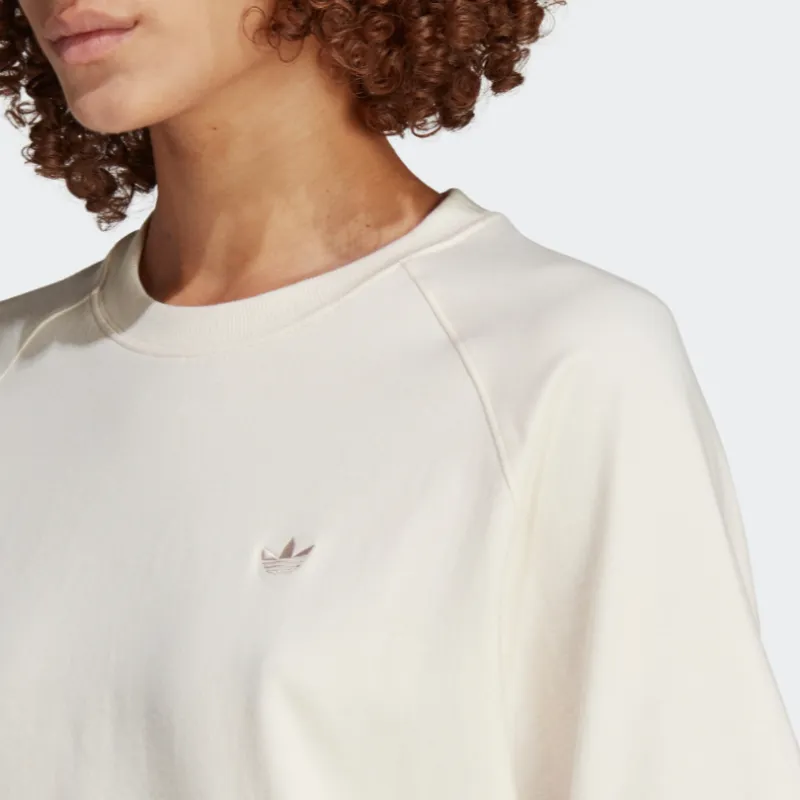 Adidas Originals Essential Raglan Sleeve T Shirt Women's Wonder White-4