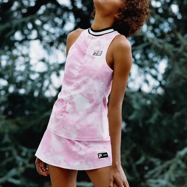 Msgm X FILA Tank Tops Women's Pink-2