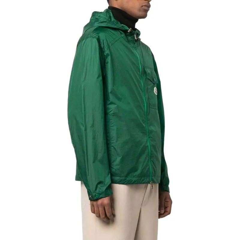 Moncler Logo Patch Zip Up Jacket-4