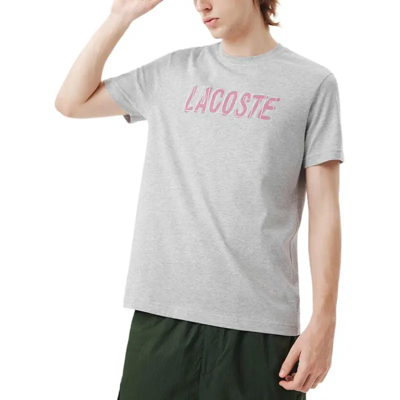 LACOSTE SS25 T Shirt Men's Silver Gray-2