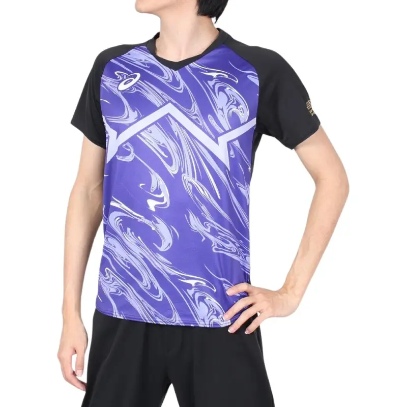 Asics T Shirts Men Purple-1